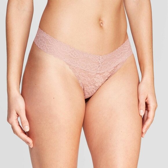 Auden Women's Allover Lace Thong - Auden Mauve XS - Picture 1 of 4